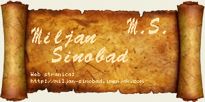 Miljan Sinobad vizit kartica